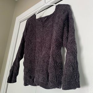 Velvety Soft Knit Dark Grey Sweater